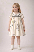 Robe beige élégante en lain