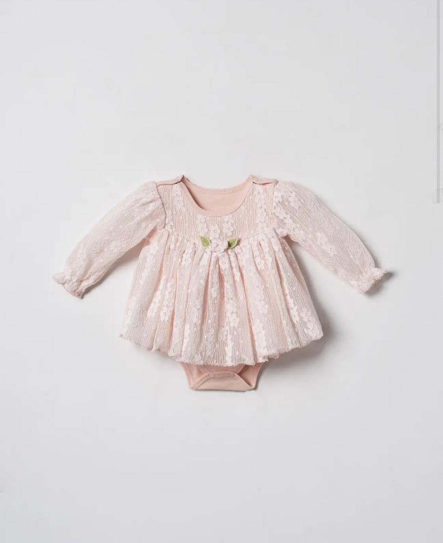 Robe nouveau née à dentelle fine